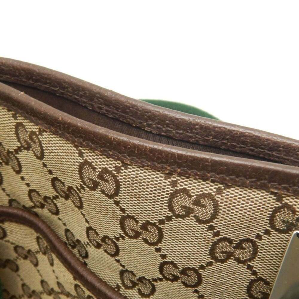GUCCI Sherry Line 105810 Handbag GG Canvas x Leather Beige Women's 253780 - Picture 11 of 16